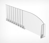 Разделитель DIV120 -ВT80 высотой 120 мм c передним ограничителем 80 мм — для организации выкладки небольших лёгких товаров ✓Большой выбор товаров